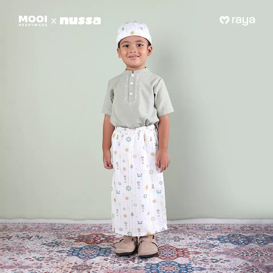 Mooi x Nussa Peci Print Peci Anak Laki - Laki Raya Collection