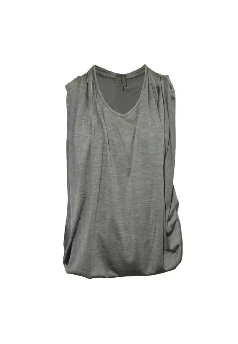 線上選購Contemporary Designer 灰色懸垂休閒迷你連衣裙| ZALORA 台灣