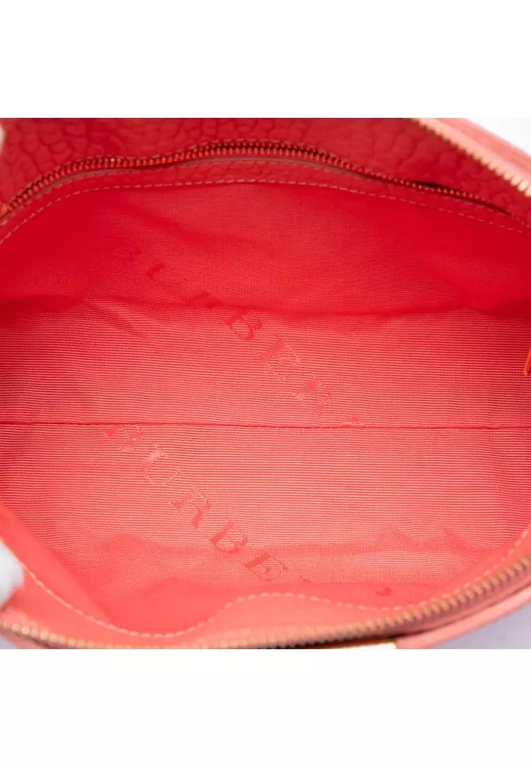 Pre-Loved Burberry Small Grain Check Embossed Leather Chichester Crossbody
