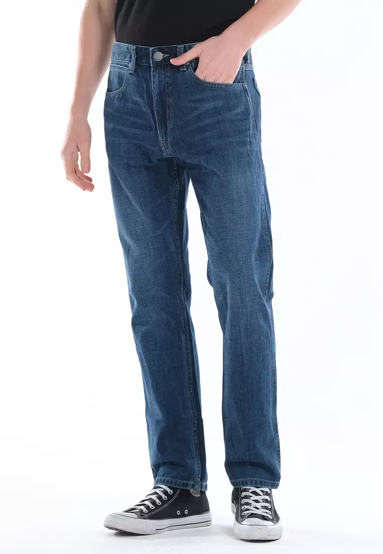 Frontier Relaxed Straight Denim Jeans for Men in Wranch Color
