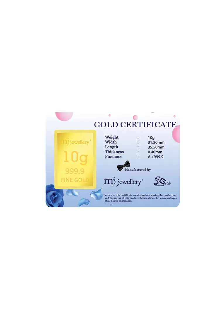 5G Gold Collection 999.9/24K Happy Father's day Gold Bar (10g)