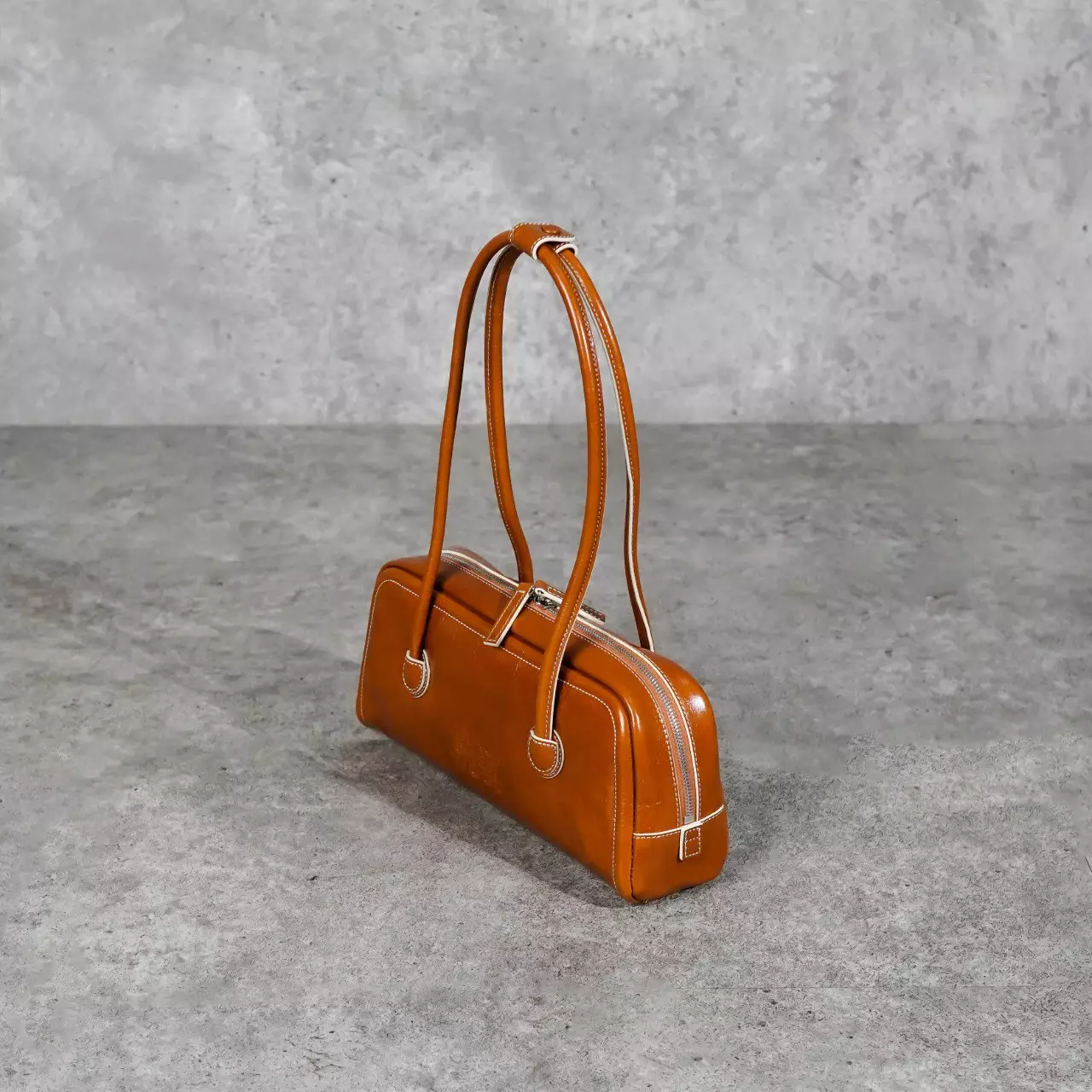 Tas MARGE SHER WOOD WASHED CAMEL LEATHER SHOULDER BAG 100% ORIGINAL