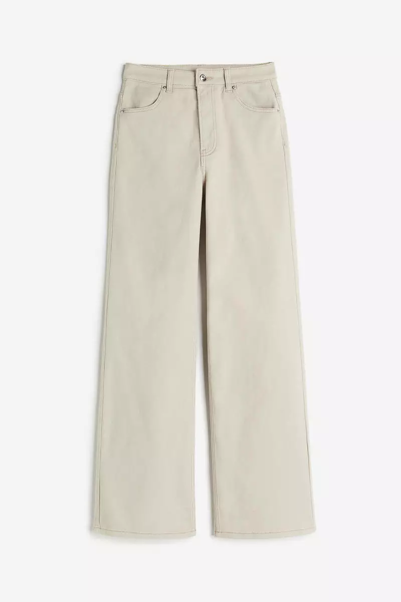Buy H M Wide twill trousers 2024 Online ZALORA Philippines