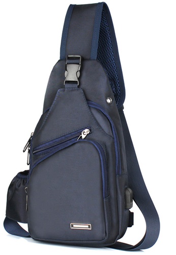 Sunnydaysweety blue Large Capacity Casual Oxford Sling Bag A21032305BL 7A855AC491900FGS_1