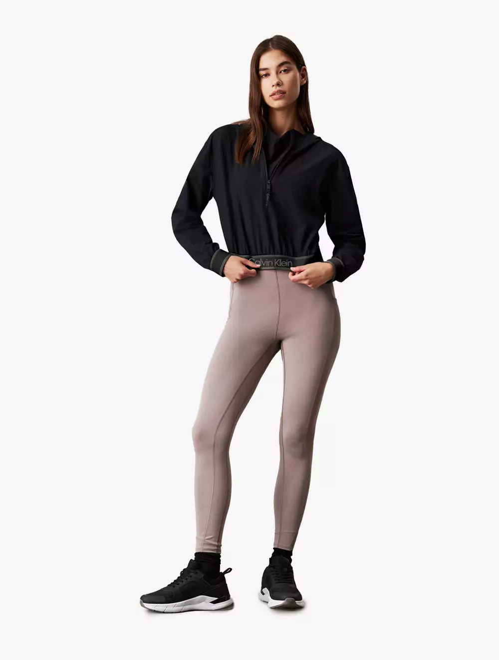 Calvin Klein Sport - Icon Full Length Leggings - Brown - brown