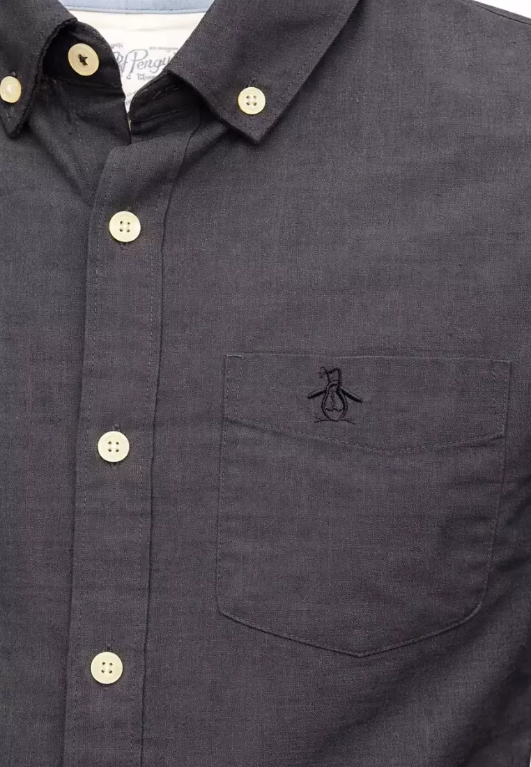 Long Sleeve Dobby Woven Shirt