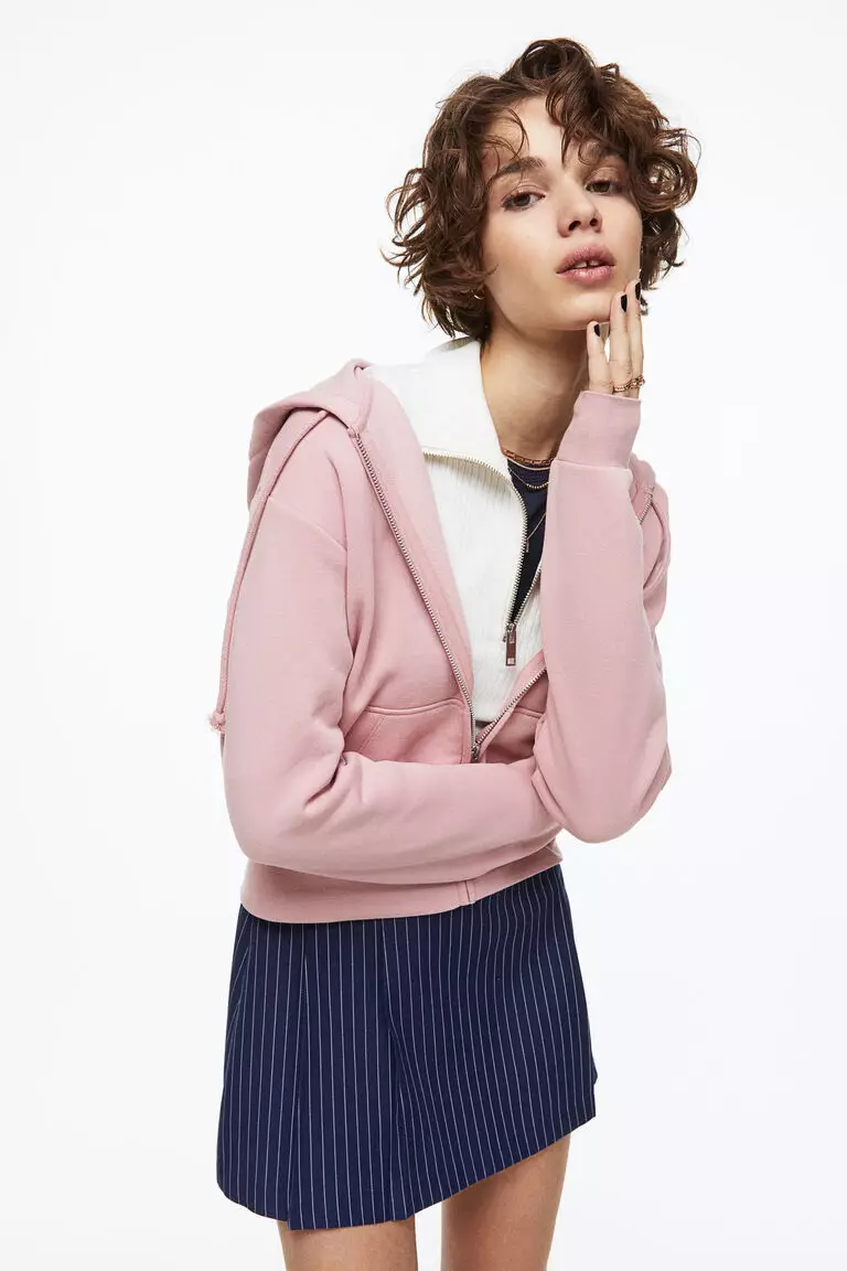 H&m short hoodie hot sale