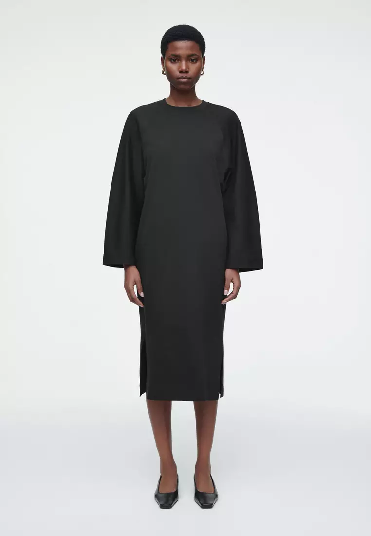 Buy COS JERSEY MIDI COLUMN DRESS 2026 Online | ZALORA