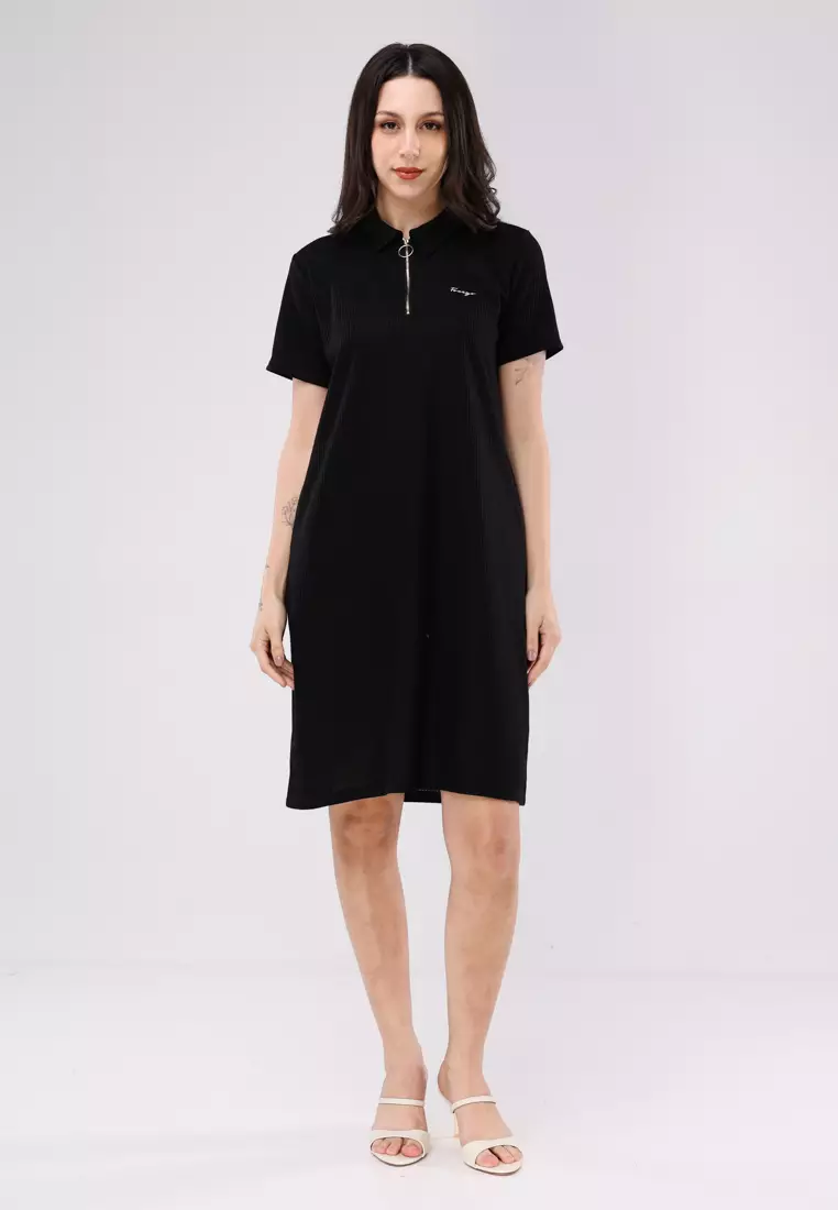 Special Cotton Waffle Knits Short Sleeve Dress