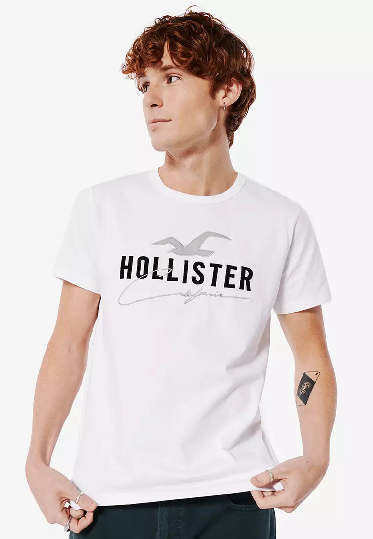 Hollister 5 pack large tech logo t-shirt in multi