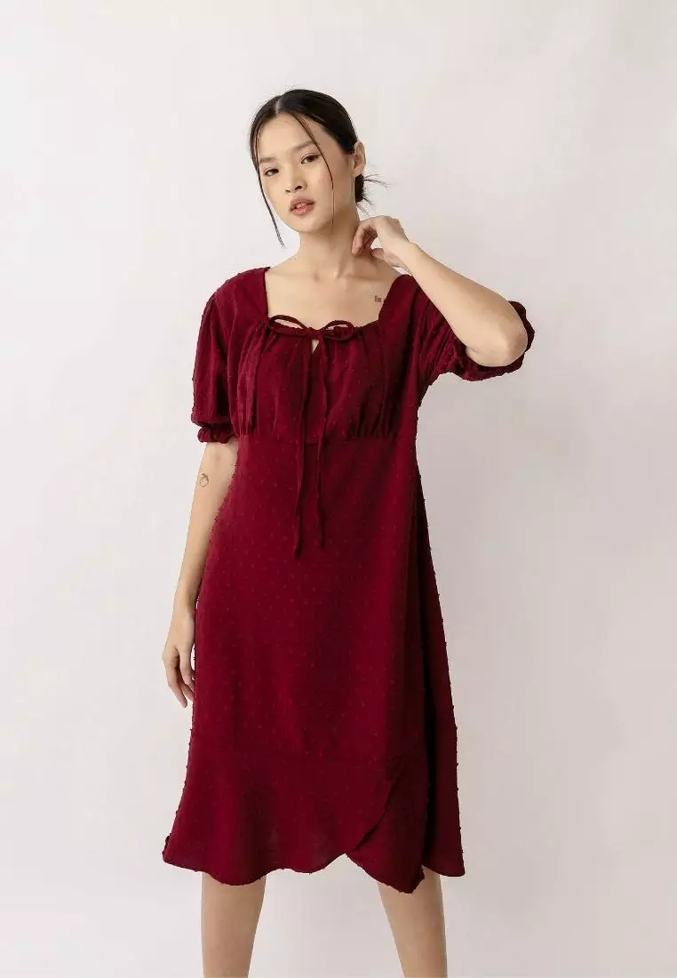 Clarissa Dress Maroon