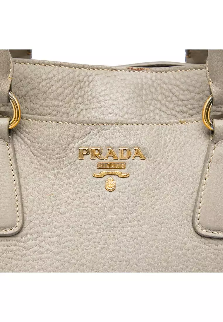 Pre-Loved Prada Vitello Daino Open Convertible Tote