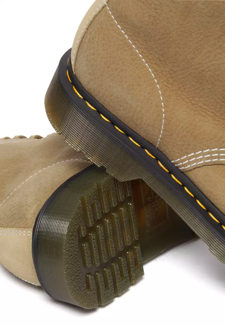 1460 Tumbled Nubuck Leather Lace Up Boots Tan Brown Women