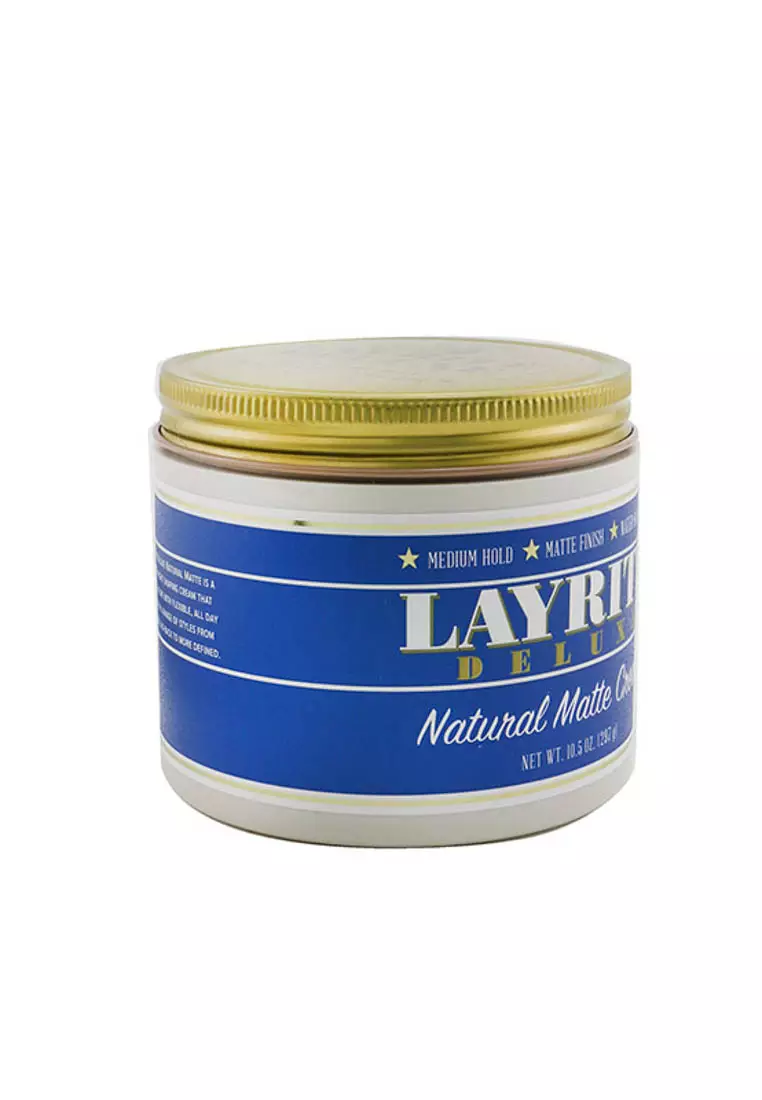 Layrite - Natural Matte Cream (Medium Hold, Matte Finish, Water Soluble) 297g/10.5oz