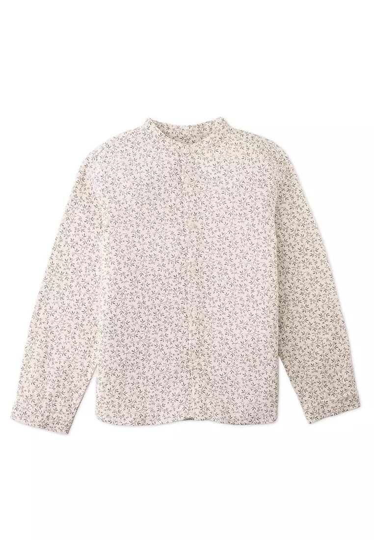 Kareem Printed Mandarin Collared Shirt