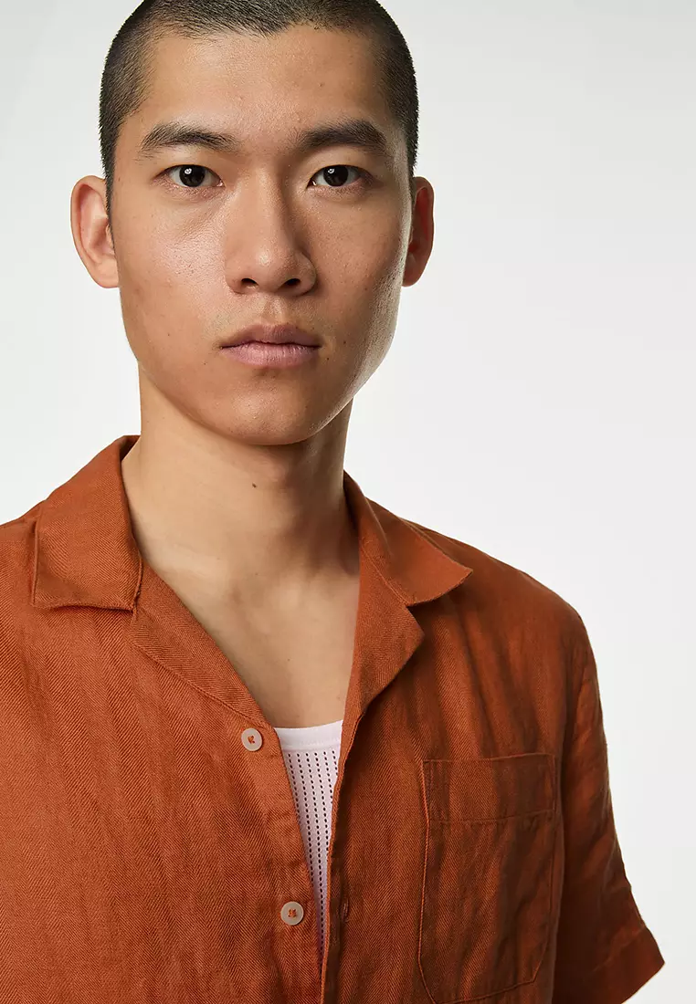 Pure Linen Cuban Collar shirt