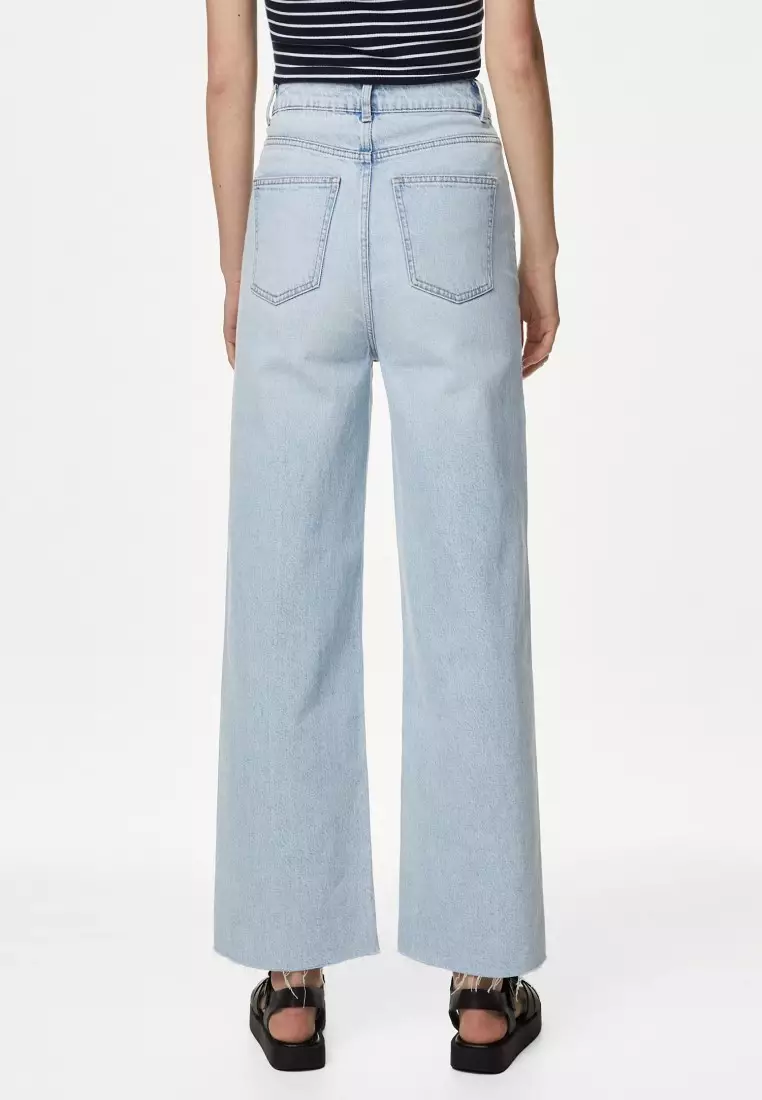 Marks and spencer wide leg jeans discount