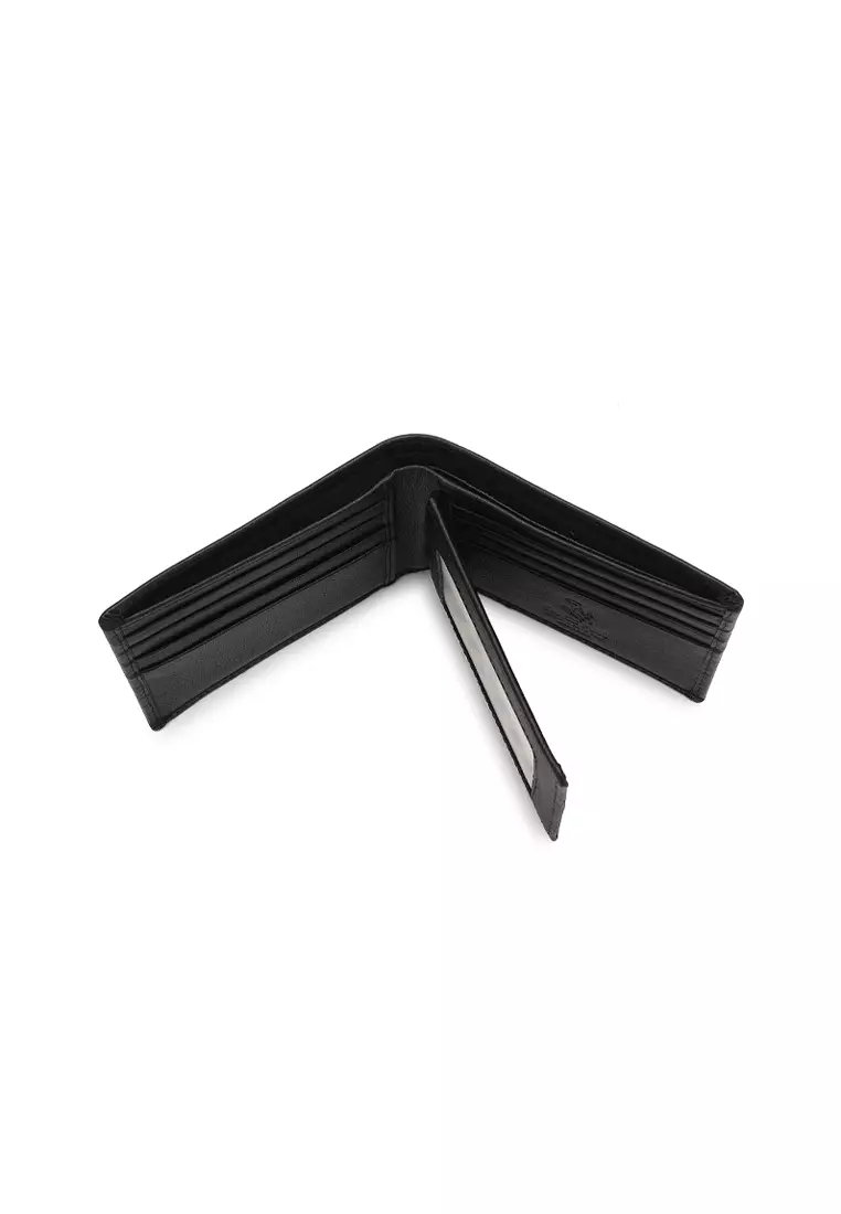 Men's Genuine Leather RFID Blocking Fortune Wallet - Black