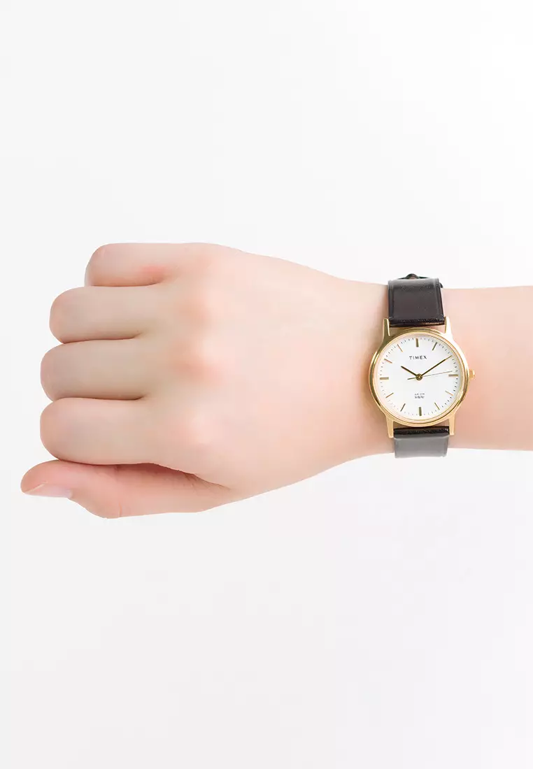 Timex AB Series Black Leather Mens Watch TW00A300E CLASSICS