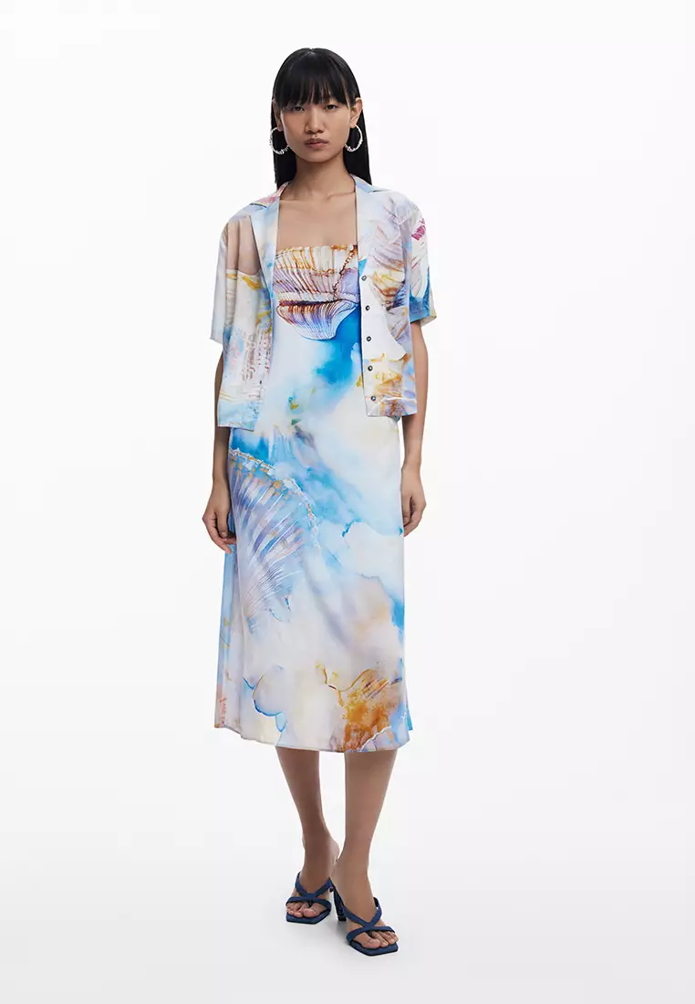 Bardot dress with shells