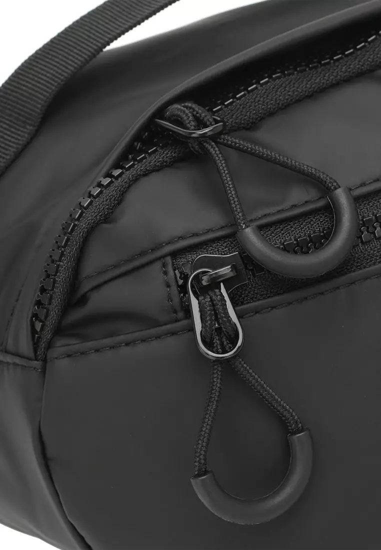 Nylon Waist Bag / Belt Bag / Chest Bag (Tas Pinggang Pria / Tas Dada Pria) - Hitam