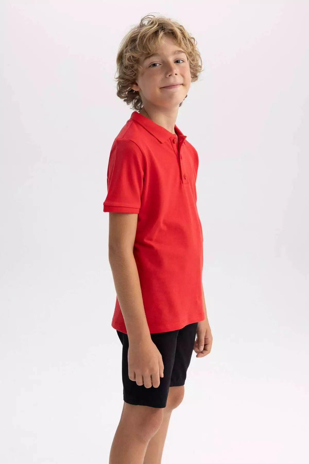 Boy's Pique Short Sleeve Basic Plain Polo T-Shirt B0668A8Ns