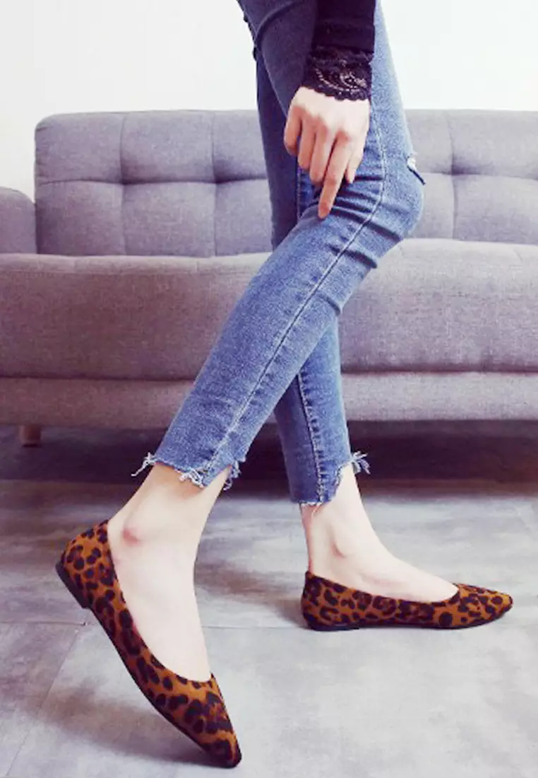 Buy Twenty Eight Shoes Comfort Leopard Print Ballerinas VL1812