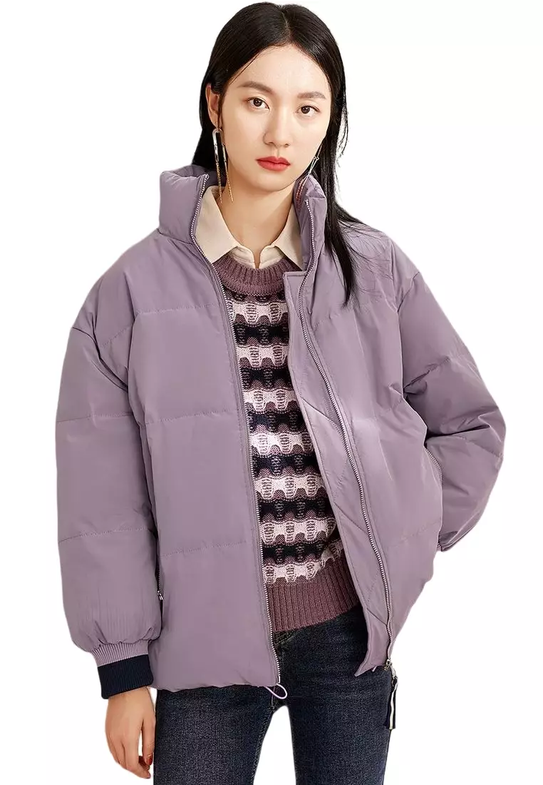 Solid Color Thick Warm Down Cotton Jacket