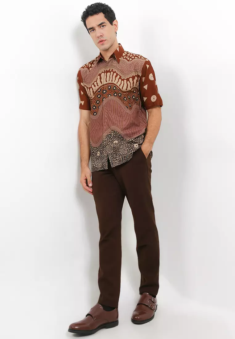 Bhagawan Kemeja Batik Premium Pria Casual Modern Lengan Pendek