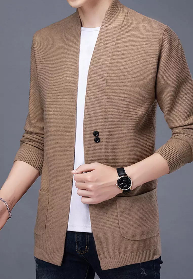 Knitted Texture Cardigan BD-M8128