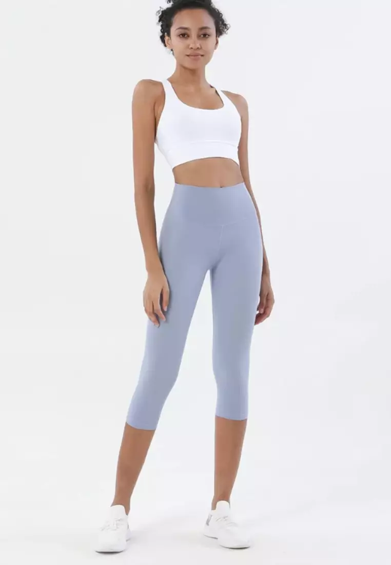 Active Motion Crop 3/4 Sport Legging Activewear Hightwaist Yoga Fitness Gym Running Zumba