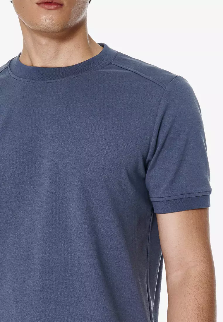 Midnight Blue Cool Feeling Crewneck T-shirt