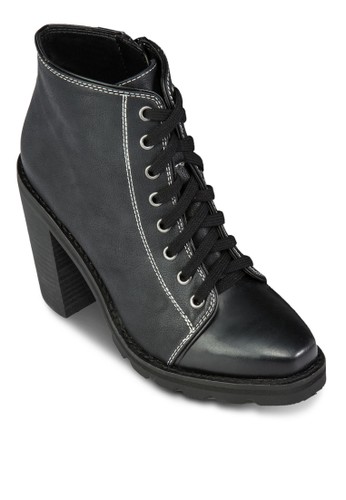 Lace Up Block Heels Boots, 女esprit童裝門市鞋, 靴子