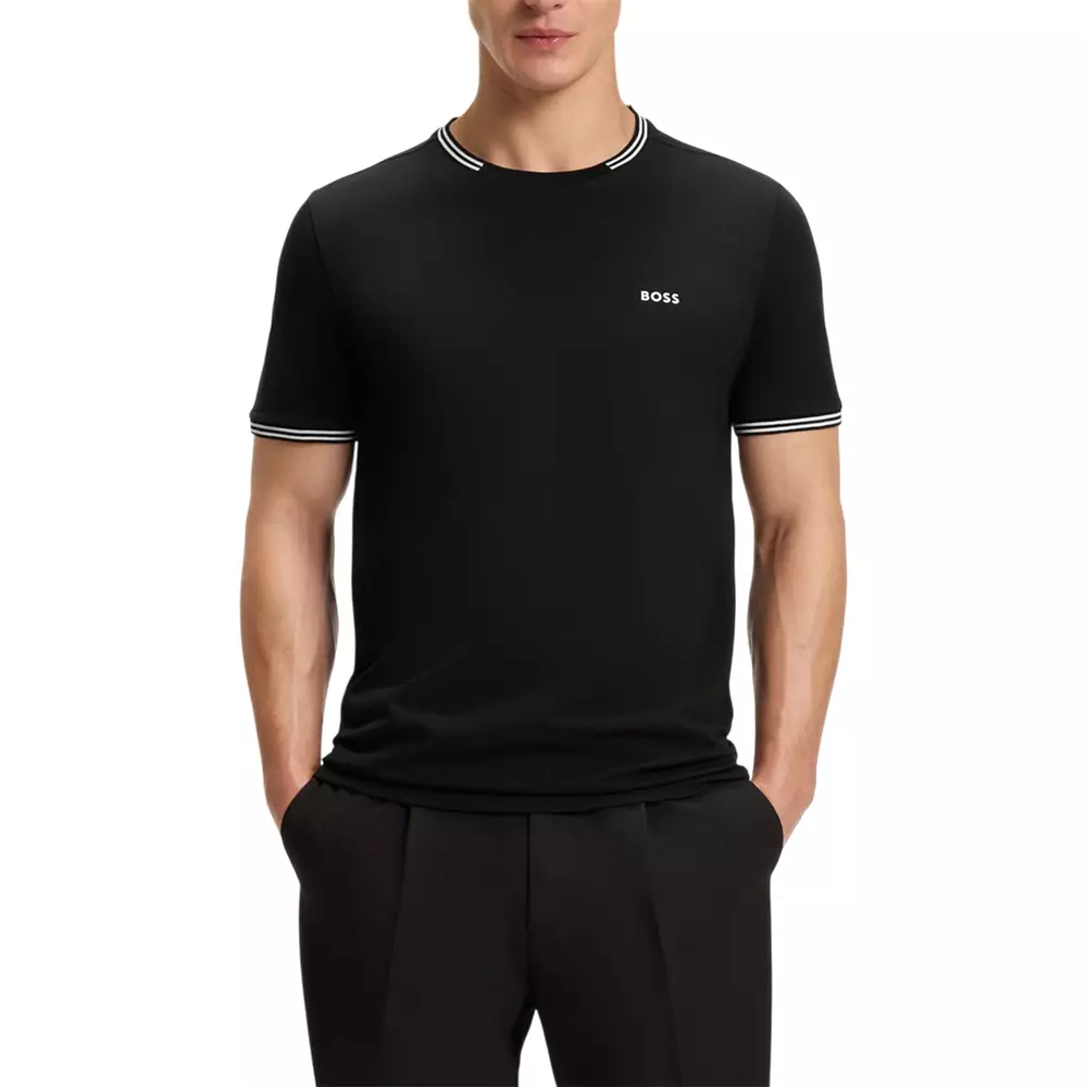 Style Taul Stretch Cotton T-Shirt Black