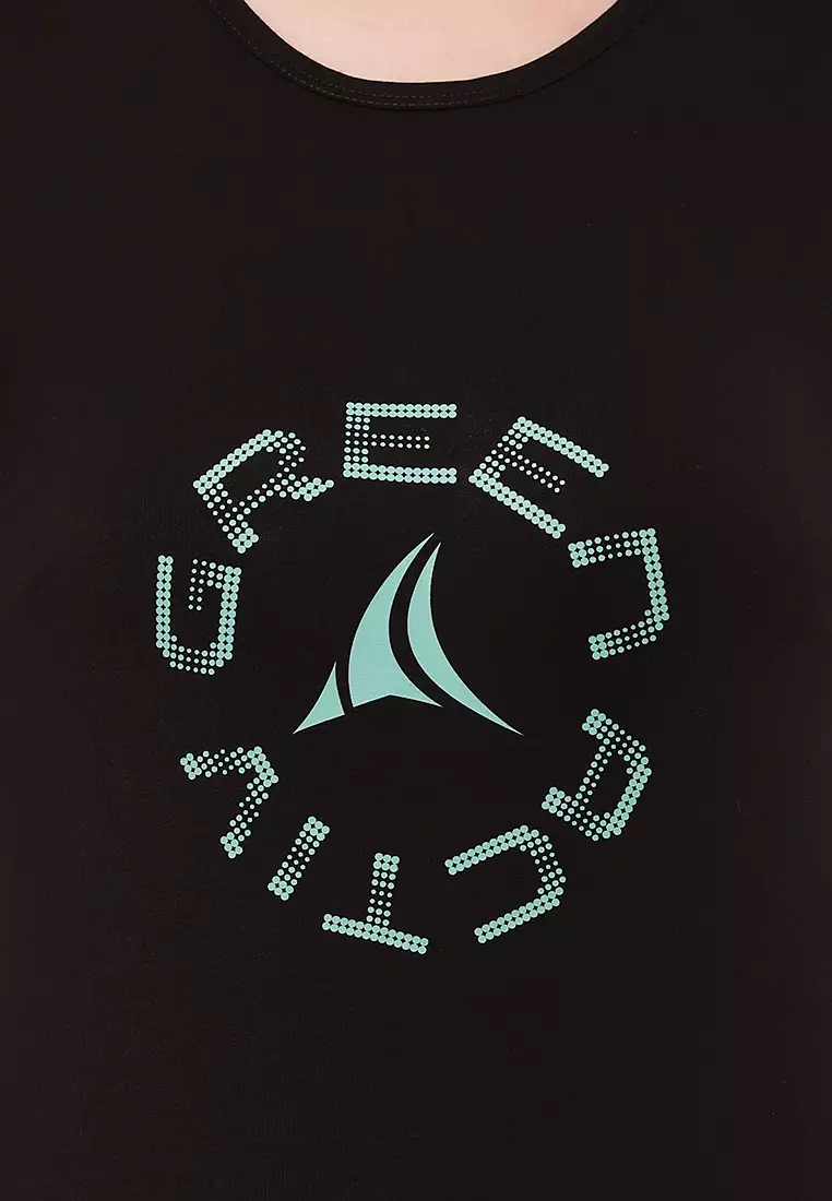 Premium Black Women's Eco-Stretch Bamboo Training T-Shirt