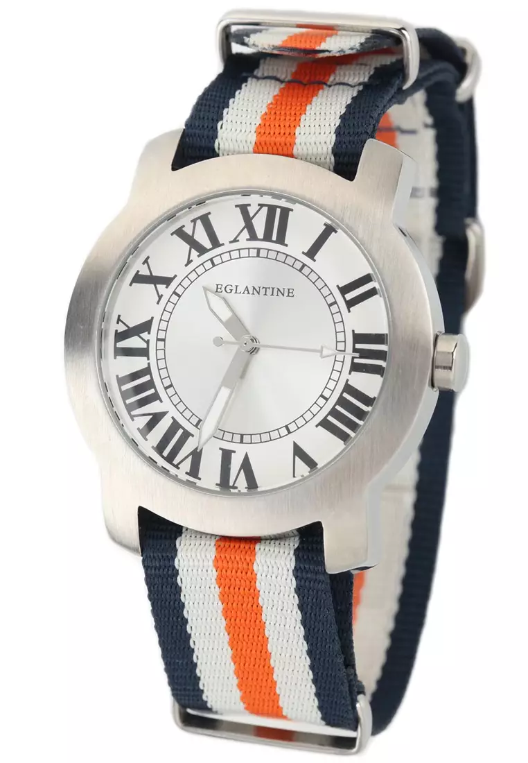 EGLANTINE EGLANTINE Emile Unisex Steel Quartz Watch on Navy Blue