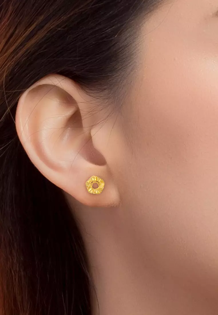 TOMEI Earrings, Yellow Gold 916