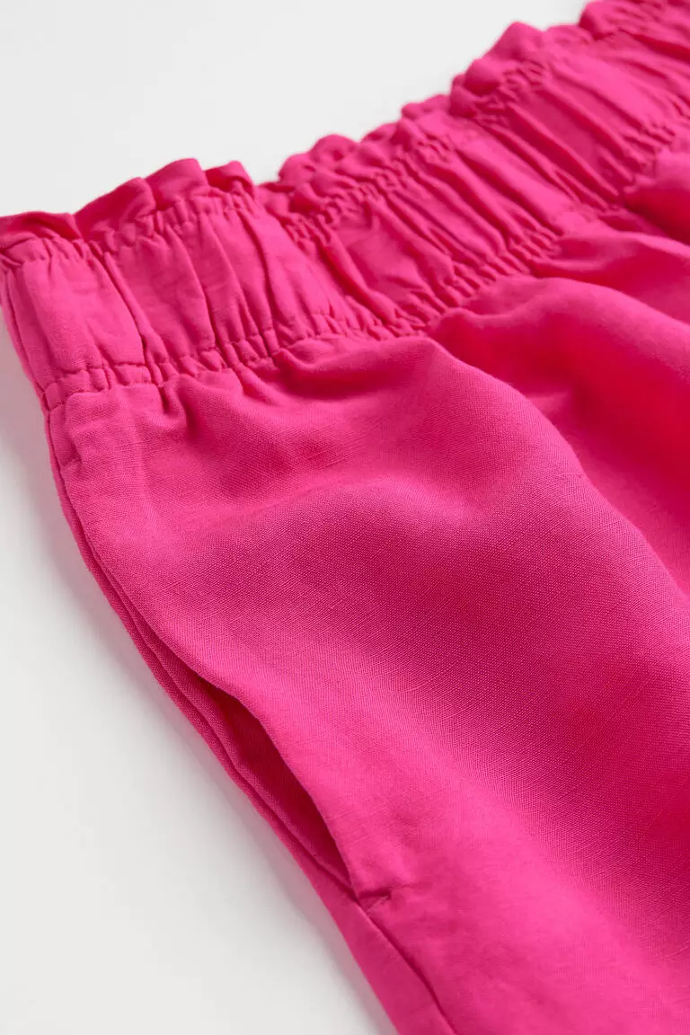 Jual H&M Linen-blend pull-on shorts Original 2024 | ZALORA Indonesia