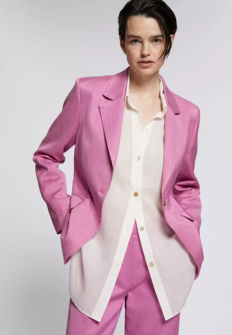 Single Breasted Fitted Waist Blazer