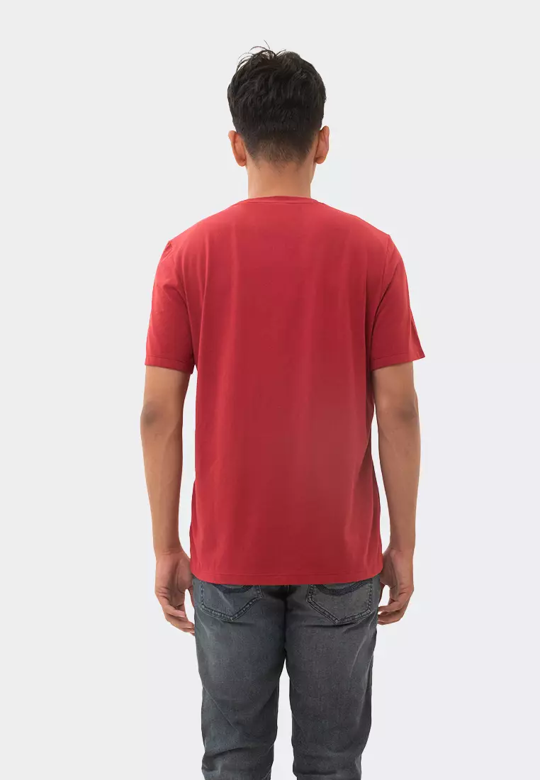 MANZONE Kaos Pria Lengan Pendek NEW NORMAL - MAROON