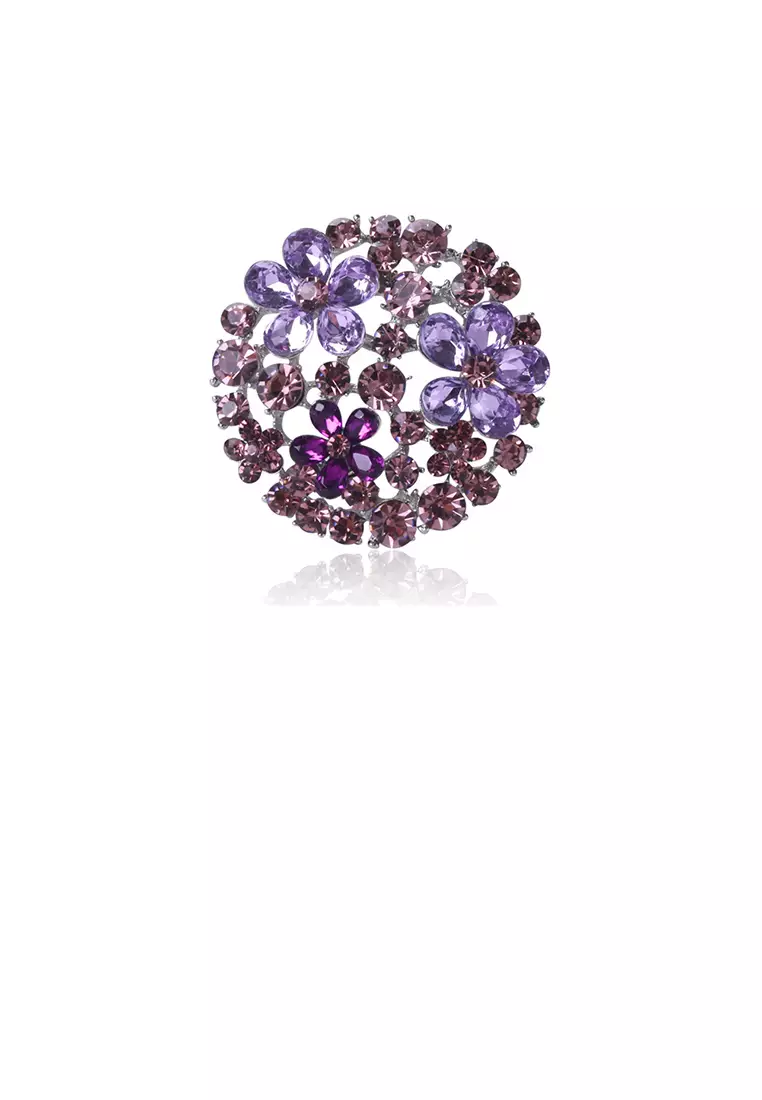 Purple on sale flower brooch