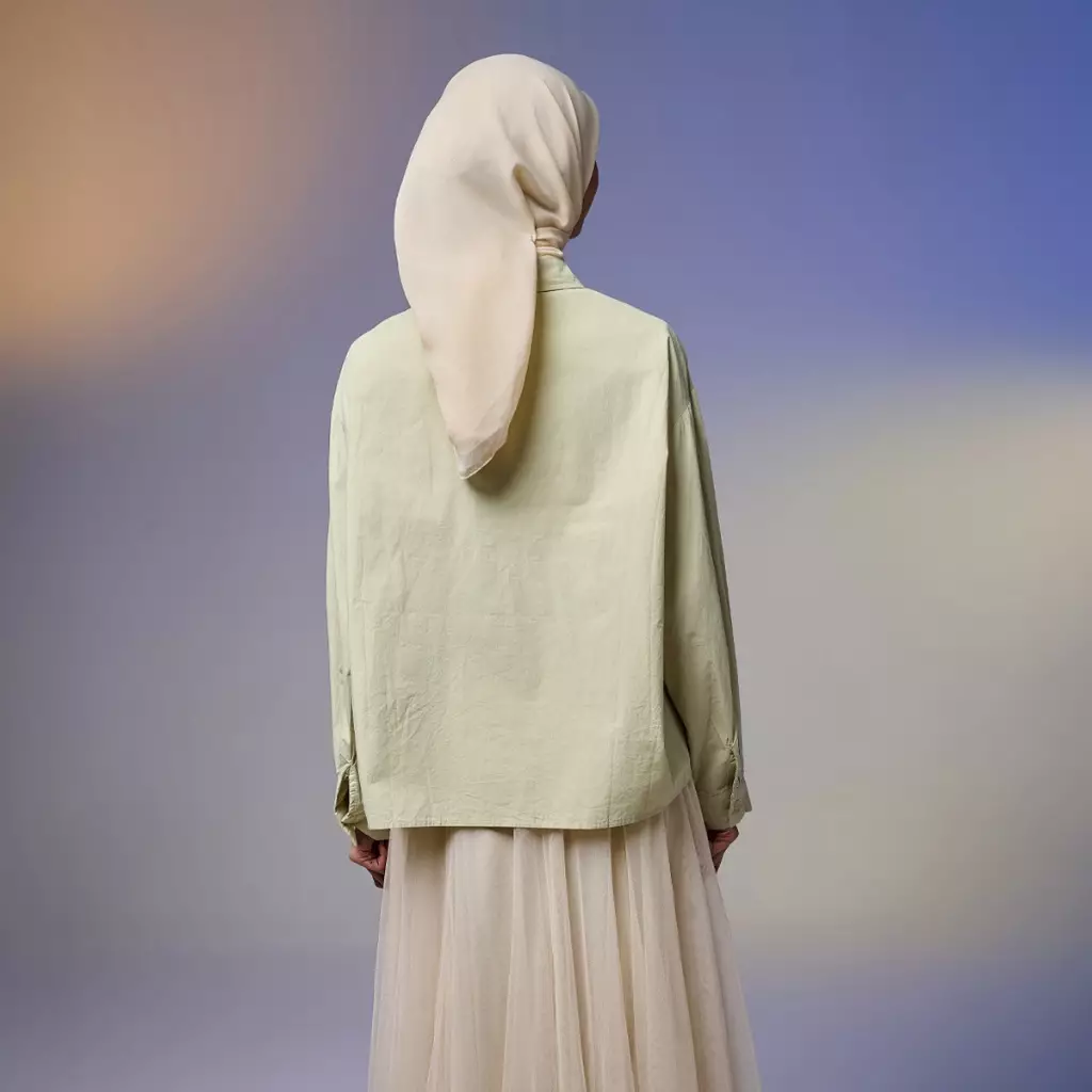 [New Collection] ZM Zaskia Mecca - Diveny Sage Blouse Kemeja Wanita Daily