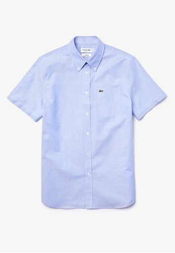 Lacoste blue Men's Regular Fit Oxford Cotton Shirt D6F5BAA93B377FGS_1