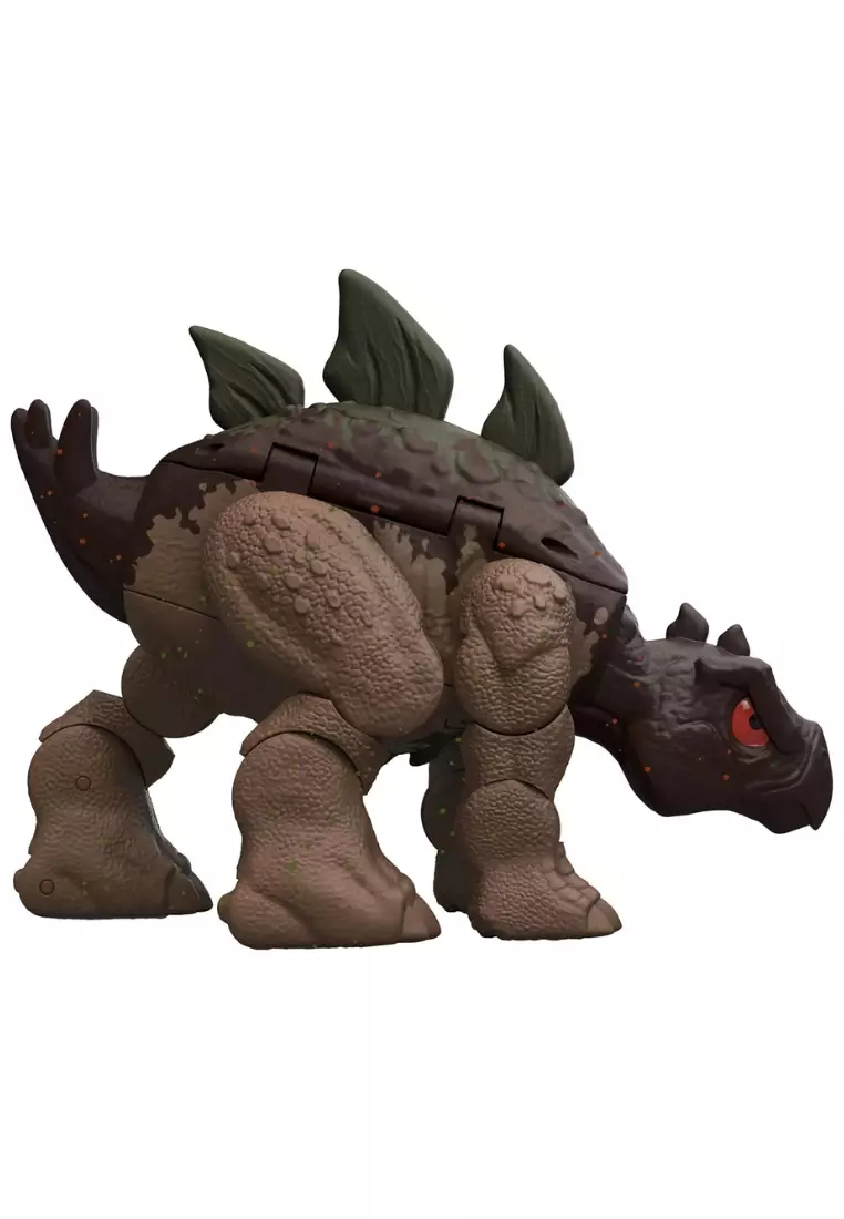 Mattel Jurassic World Fierce Changers 2-In-1 Dinosaur Action Figure, Double Danger Toy Transforms From Stegosaurus To Carnotaurus In 11 Steps