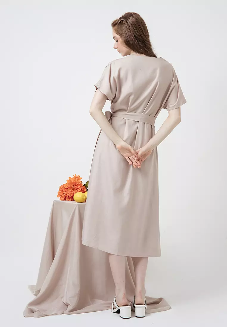 Zelda Kimono Dress in Sand