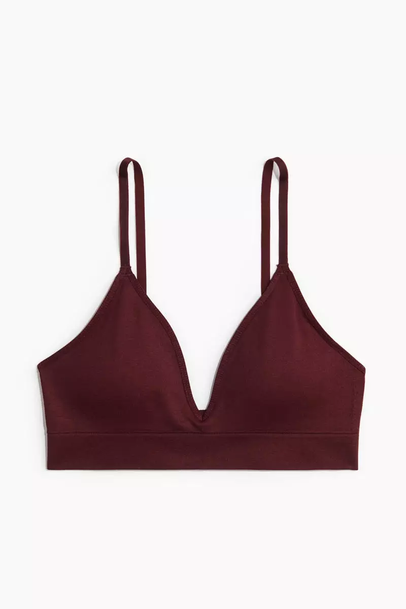 Seamless padded soft bra