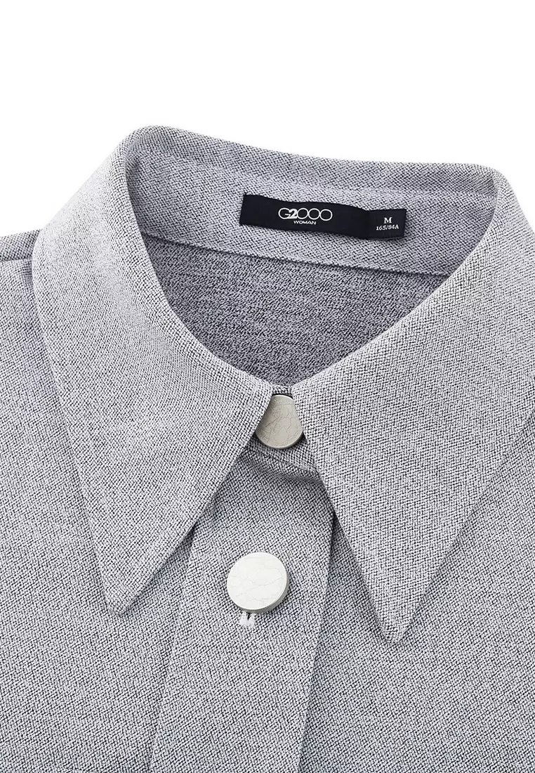 長袖襯衫式大衣