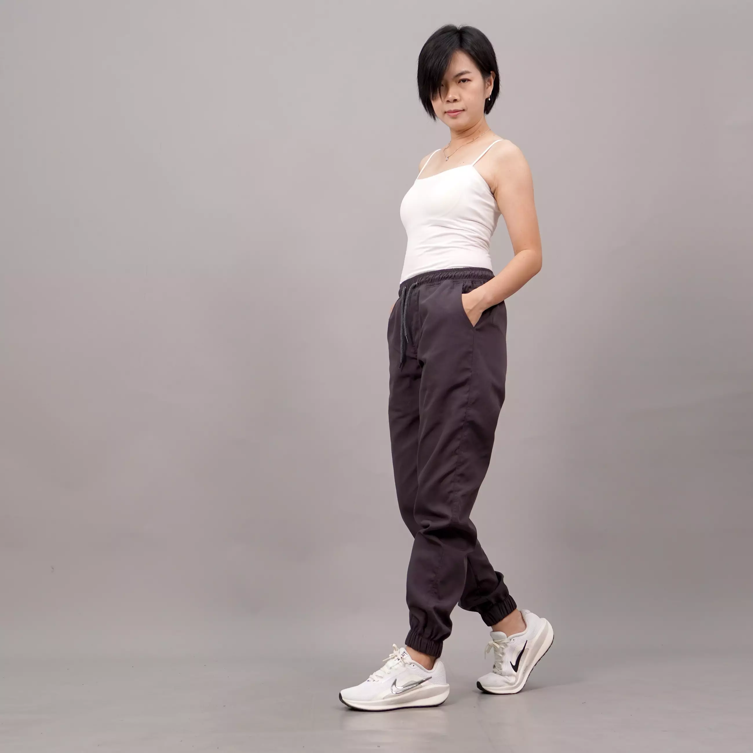DIAN Celana Jogger Wanita Jogger Pants Wanita Celana Joger Pants - ABU