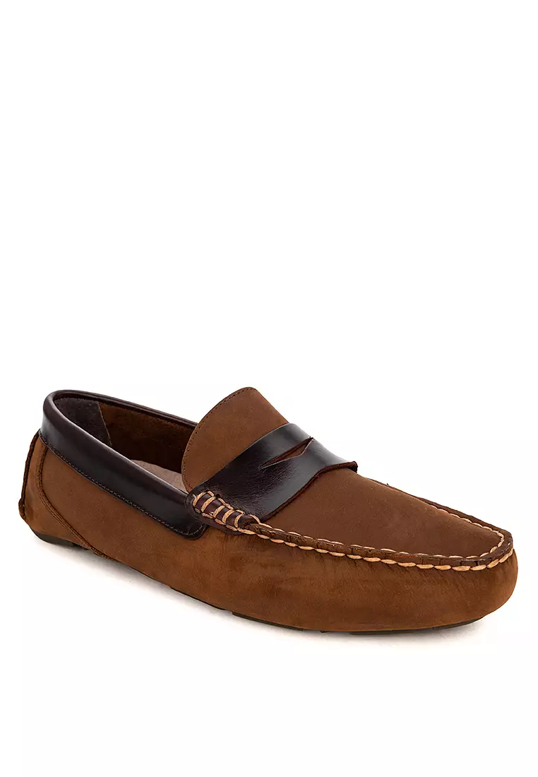 Discount on Sperry  shoes - SKU: Davenport Penny Driver Brown Buck Shoes