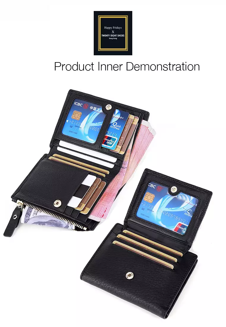 Full Grain Leather Bi-Fold Wallet JW YT-6020